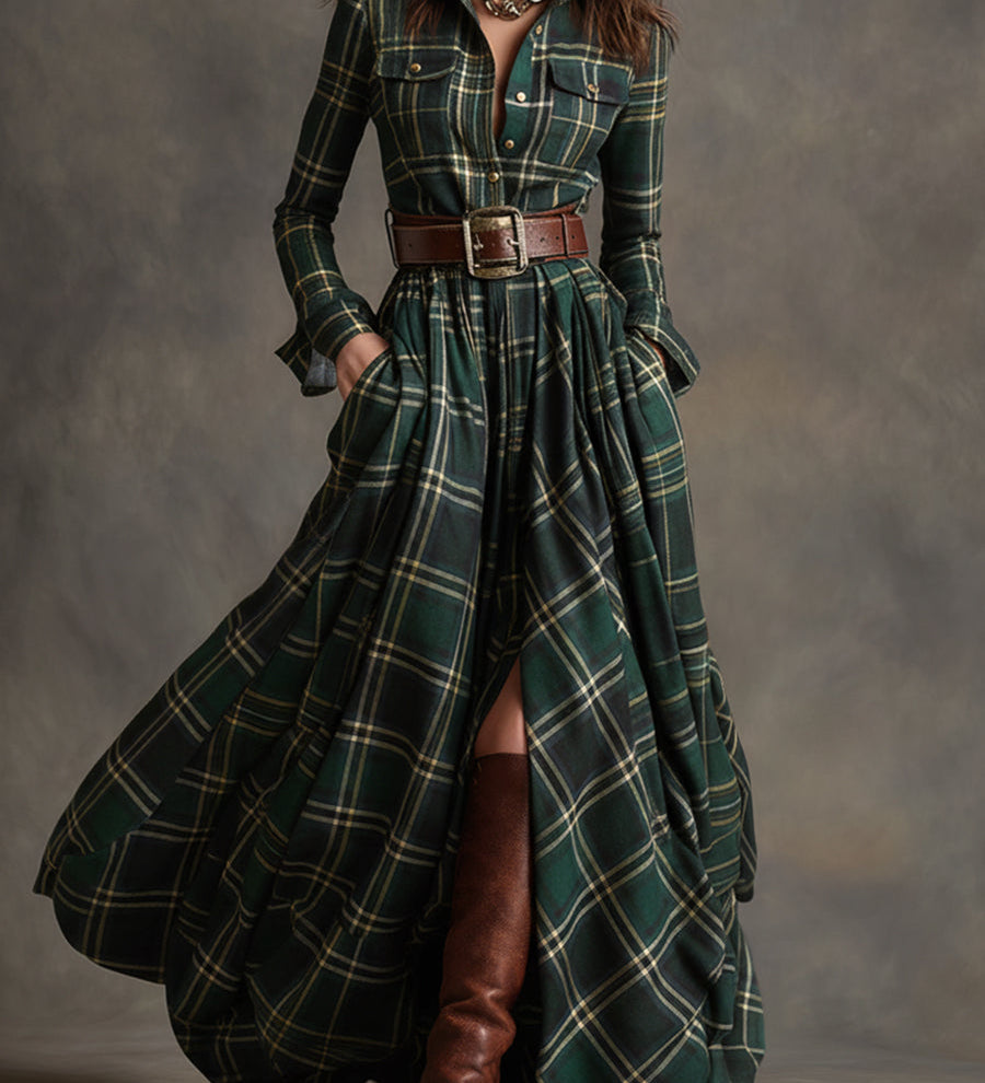 Bodil™ -  Maxi-Hemdkleid mit Karomuster