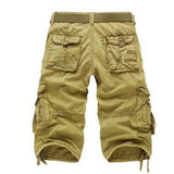 Herren Cargo-Shorts in Uni-Farbe mit mehreren Taschen
