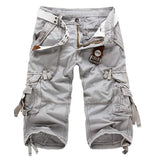 Herren Cargo-Shorts in Uni-Farbe mit mehreren Taschen