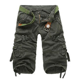 Herren Cargo-Shorts in Uni-Farbe mit mehreren Taschen