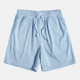 Kurzärmeliges Corduroy Hemd mit Knöpfen & Shorts