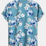 Hemd mit tropischem Blumenmuster & Shorts zum Schwimmen