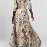 Lea | Strand-Glamour Elegantes Maxi-Kleid-Ensemble mit Halbarm