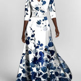 Lea | Strand-Glamour Elegantes Maxi-Kleid-Ensemble mit Halbarm
