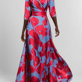 Lea | Strand-Glamour Elegantes Maxi-Kleid-Ensemble mit Halbarm