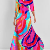Lea | Strand-Glamour Elegantes Maxi-Kleid-Ensemble mit Halbarm