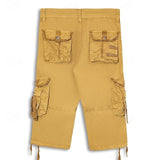 Herren unifarbene Cargo-Shorts mit mehreren Taschen