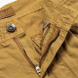 Herren unifarbene Cargo-Shorts mit mehreren Taschen