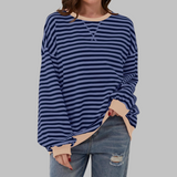 Sommerfeld | Gestreiftes Langarm-Sweatshirt mit Rundhalsausschnitt (1 kaufen, 1 gratis dazu)