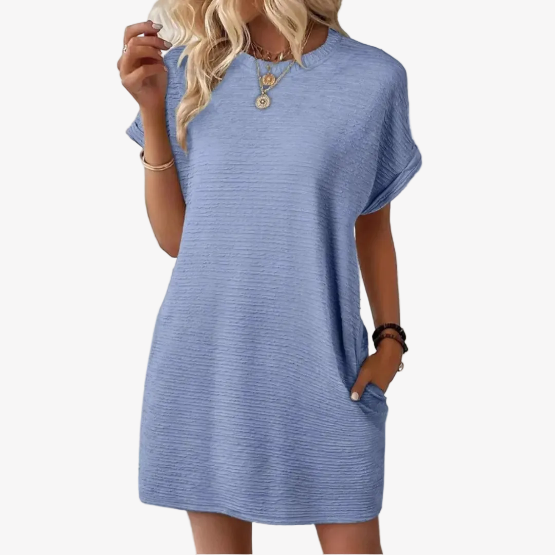 Ivay™ – Minimalistisches Sommerkleid mit Rundhalsausschnitt