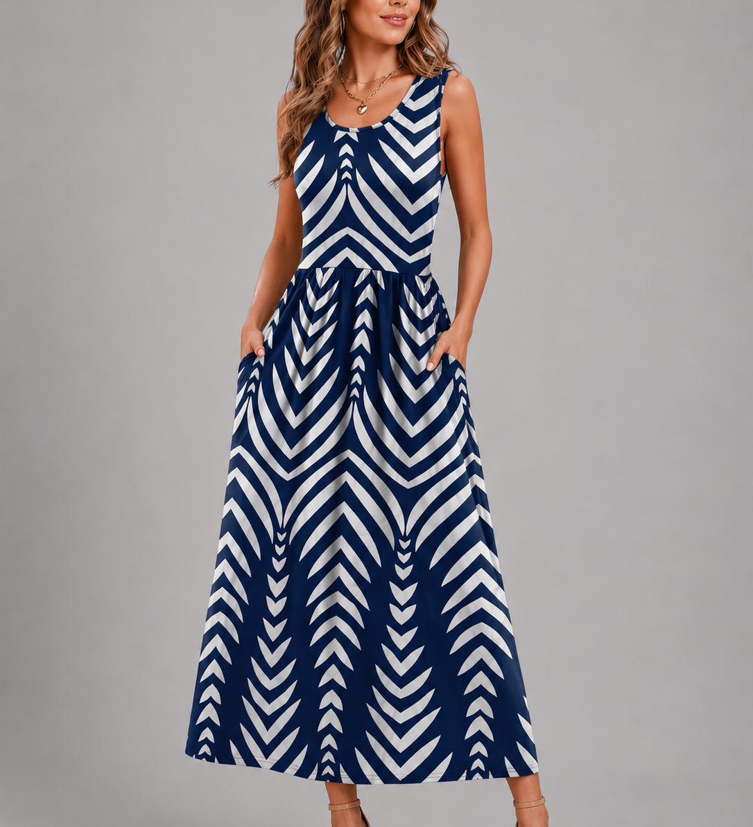Franziska | Boho-Halterneck Midi-Kleid
