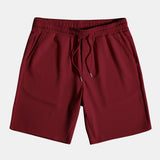 Muscle Fit Geripptes Stehkragen Hemd & Shorts