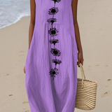 Emma™ Violet Bloom Midikleid