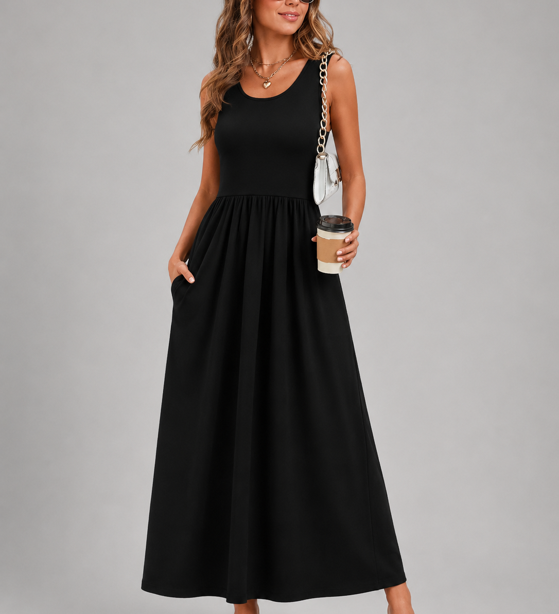 Franziska | Boho-Halterneck Midi-Kleid