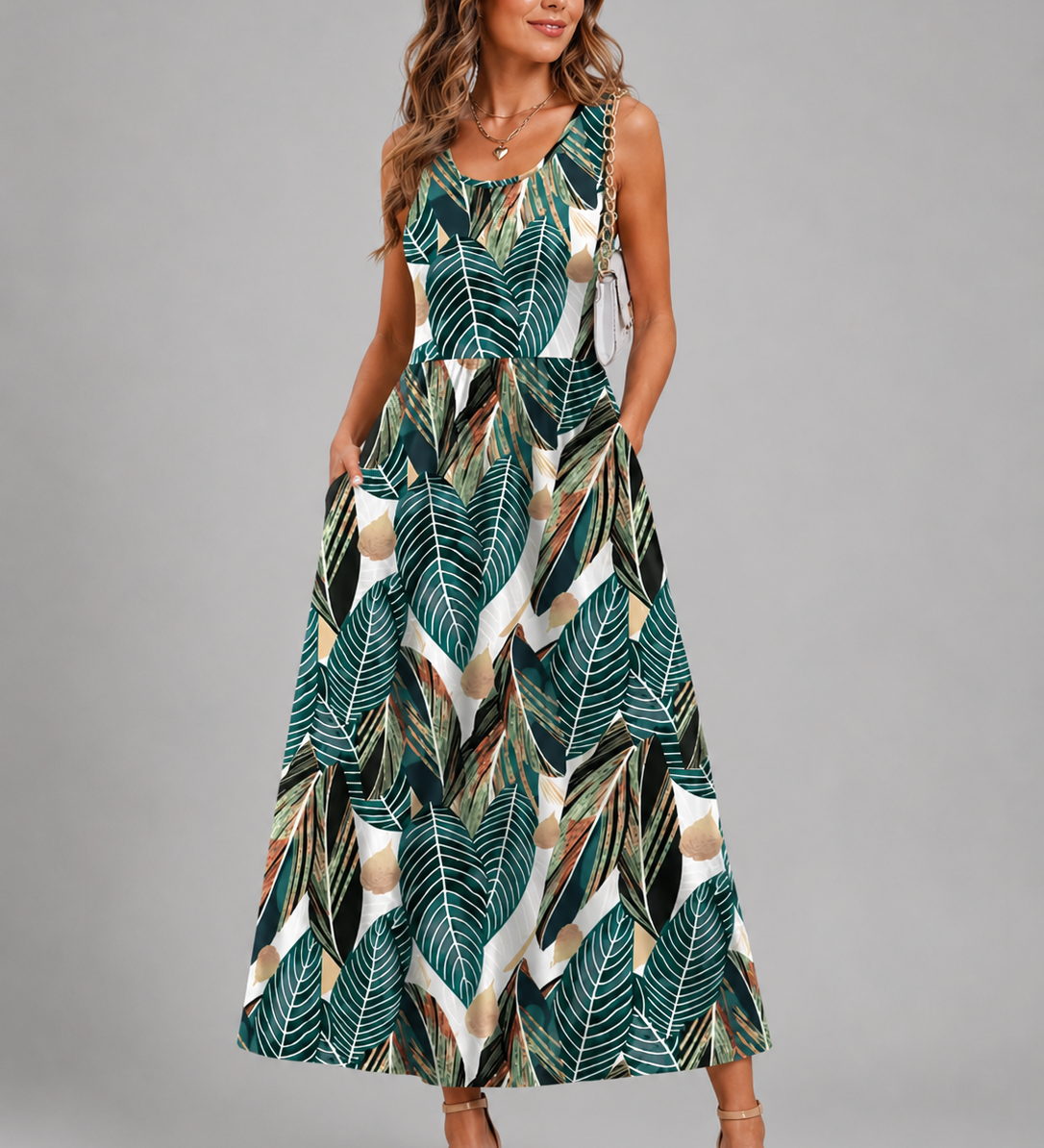 Franziska | Boho-Halterneck Midi-Kleid