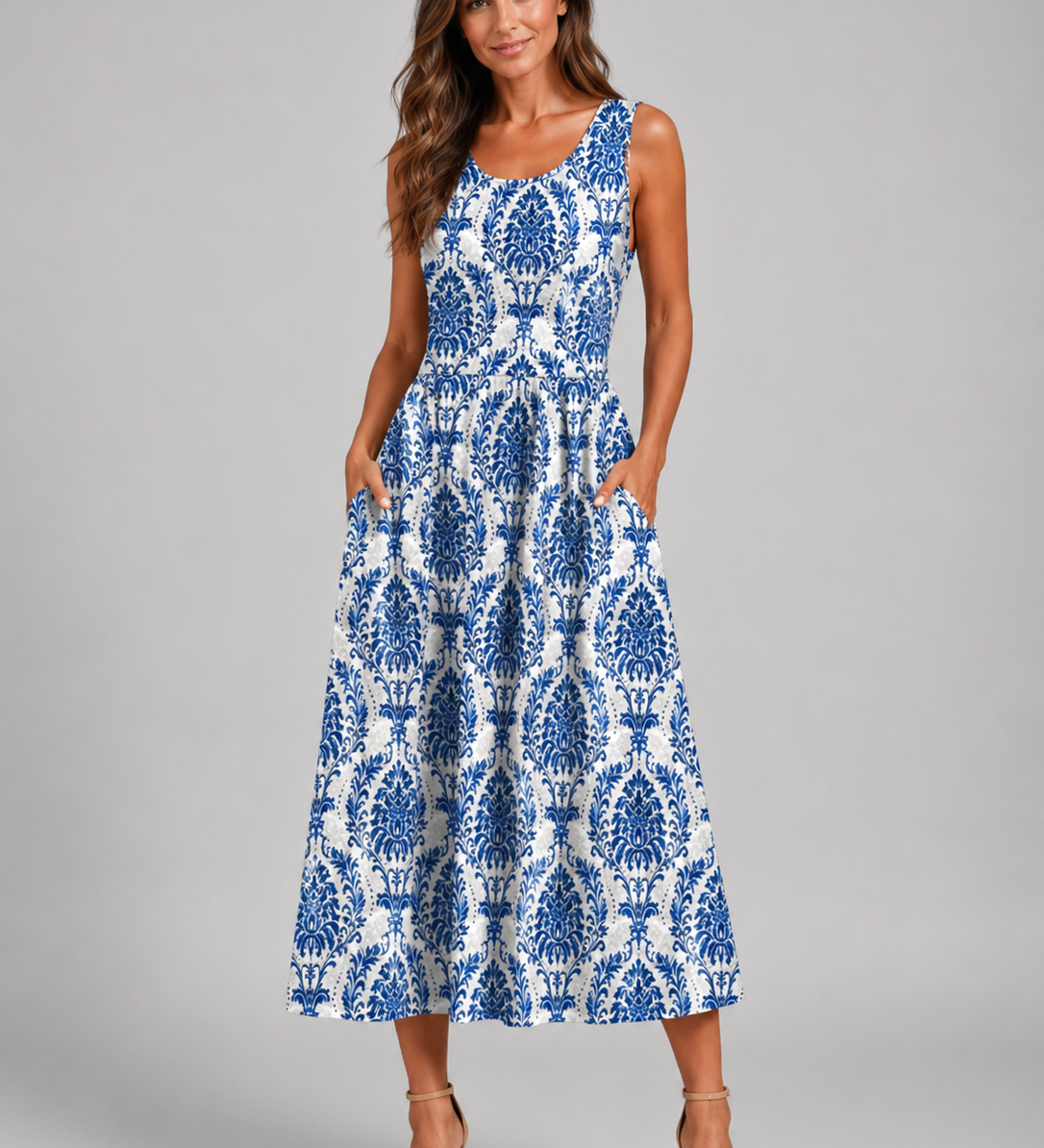 Franziska | Boho-Halterneck Midi-Kleid