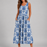 Franziska | Boho-Halterneck Midi-Kleid