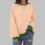Sommerfeld | Gestreiftes Langarm-Sweatshirt mit Rundhalsausschnitt