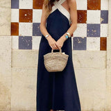 Salve™ - Elegantes Kleid mit Kontrastfarbe