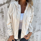 Sommerfeld | Cordjacke mit Reißverschluss und Kapuze