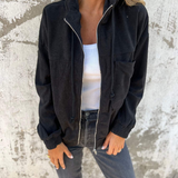 Sommerfeld | Cordjacke mit Reißverschluss und Kapuze