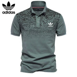 Herren-Poloshirt mit Blumenakzent