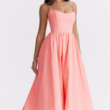 ESTELLE | Elegantes Korsett Sommer Midi Kleid
