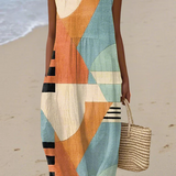 Iris™ Geometrisches Midi-Kleid
