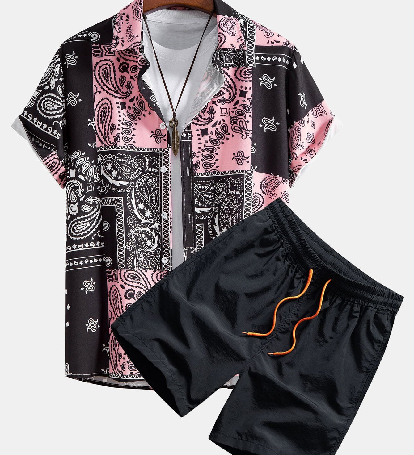 Hemd mit Paisley-Muster #Zufälliges Musterdesign# & Shorts zum Schwimmen
