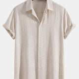 Hemd aus Leinen-Viskose-Mischung mit Knöpfen & Shorts aus Leinen-Baumwoll-Mischung mit Kordelzug