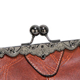 Vintage Kuss-Schloss Handtasche