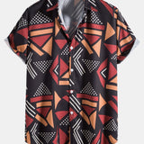 Geometrischer Print Hemd & Schwimmshorts