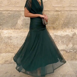 Lady™ - Elegantes Maxikleid für festliche Anlässe mit V-Ausschnitt