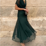 Lady™ - Elegantes Maxikleid für festliche Anlässe mit V-Ausschnitt