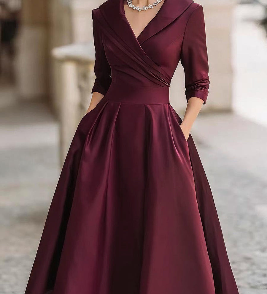 Lea™ - Elegantes Midikleid mit Dezentem Glanz