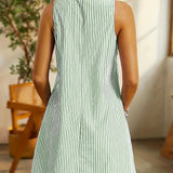 Lona™ – Ärmelloses A-Linien-Kleid mit Knopfdetail