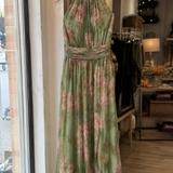 Paula | Midi-Kleid mit gerafftem Halterneck-Ausschnitt