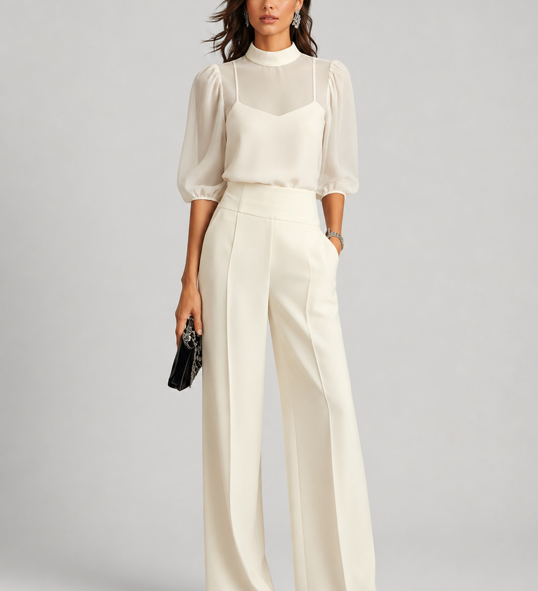 Amara | Dreiteiliges Chiffon-Set