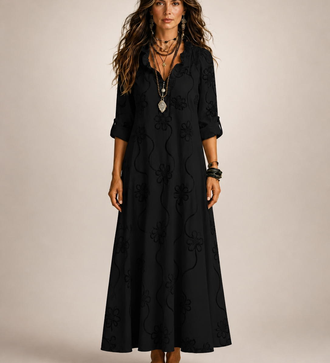 Merle | Bauchkaschierendes Blumen-Sommerkleid