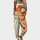 Sommerfeld | Leinen-Jumpsuit mit Blumenmuster