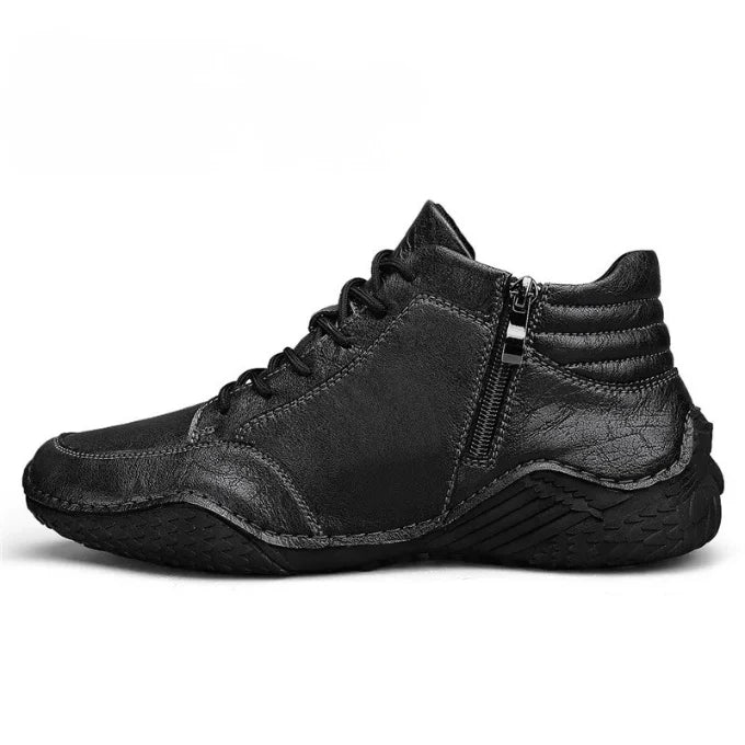 Wadenhohe Stiefel aus echtem Leder für Herren