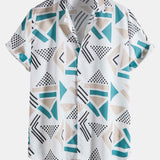 Geometrischer Print Hemd & Schwimmshorts