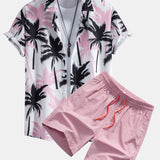 Hemd mit Palmenmuster und Shorts zum Schwimmen