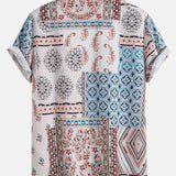 Schal Print Hemden mit Knöpfen & Shorts