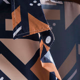 Geometrischer Print Hemd & Schwimmshorts