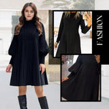 Avelyn™ - Elegantes Plisseekleid mit Laternenärmeln für Damen