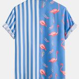 Hemd mit Flamingo-Streifen-Panel und Shorts zum Schwimmen