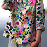 Alodia | Florale Französische Vintage-Bluse
