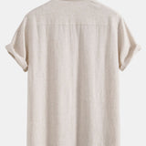 Hemd aus Leinen-Viskose-Mischung mit Knöpfen & Shorts aus Leinen-Baumwoll-Mischung mit Kordelzug