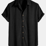 Kurzärmeliges Corduroy Hemd mit Knöpfen & Shorts